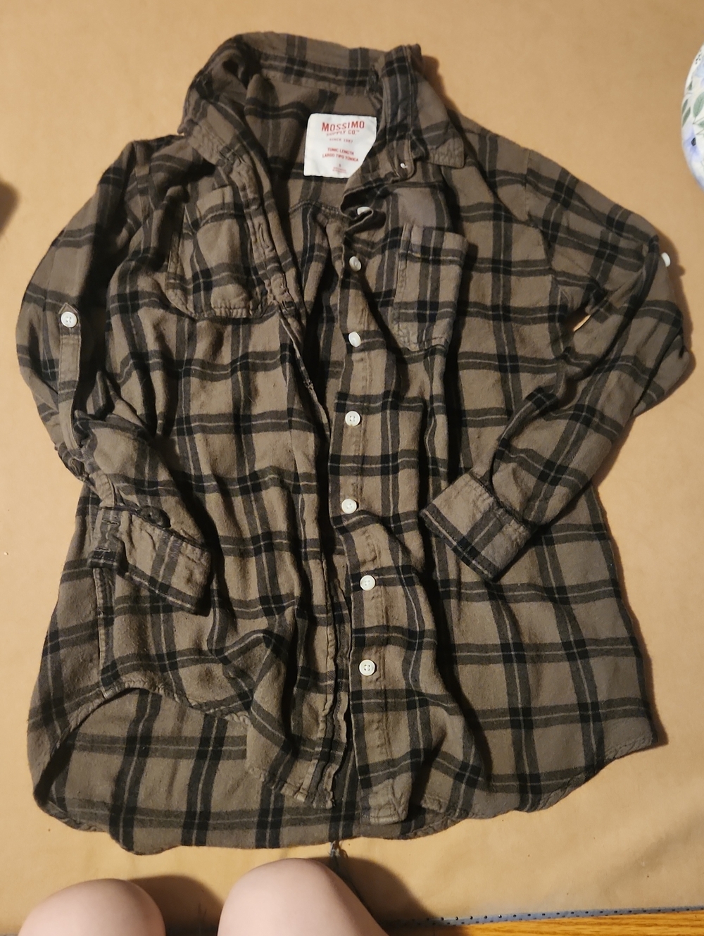 Green Button Down